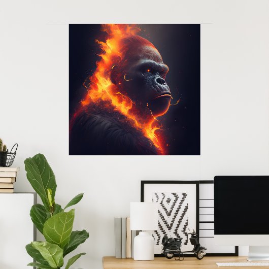 Affenposter Poster (Heimbüro)