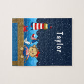 Affenrot und Marine Puzzle (Horizontal)