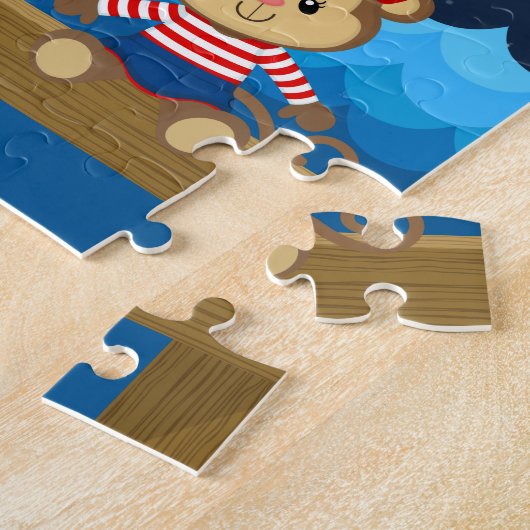 Affenrot und Marine Puzzle (Seite)
