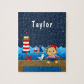 Affenrot und Marine Puzzle (Vertikal)