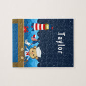 Affenroter und Marine Puzzle (Horizontal)