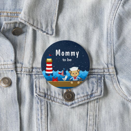 Affenroter und Marinemomme für den Nautikjungen Button (Beispiel)
