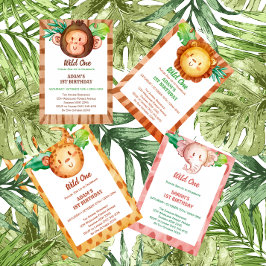 Affensafari eines Geburtstages Einladung