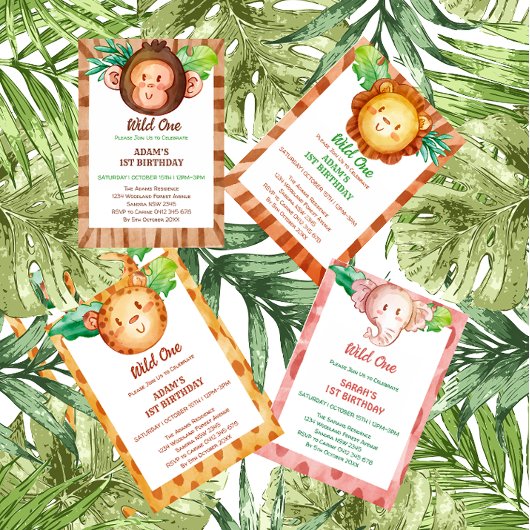 Affensafari eines Geburtstages Einladung