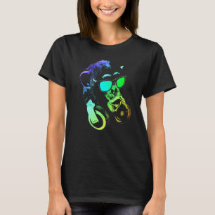 Affenschimmel mit Sonnenbrille und Kopfhörern T-Shirt