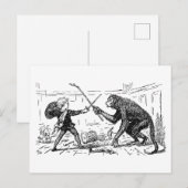 "Affenschwertkampf" Postkarte (Vorne/Hinten)