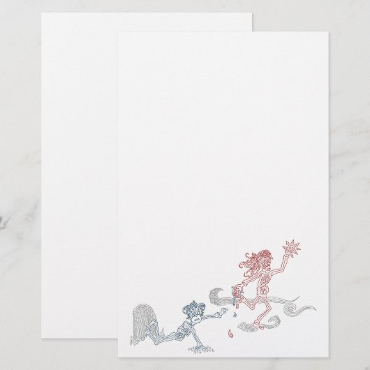 Affensonnenschnäpper Briefpapier (Vorne/Hinten)