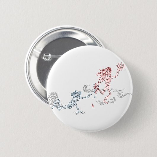 Affensonnenschnäpper Button (Vorne & Hinten)