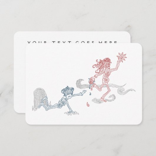 Affensonnenschnäpper Einladung (Vorne/Hinten)