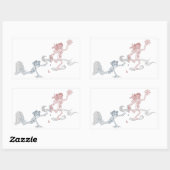 Affensonnenschnäpper Rechteckiger Aufkleber (Blatt)