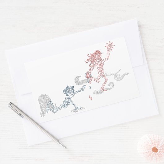 Affensonnenschnäpper Rechteckiger Aufkleber (Umschlag)