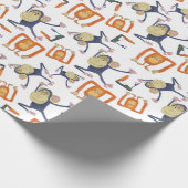 Affentanz Geschenkpapier (Ecke)