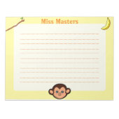 Affentierische Personalisierte Anmerkungen Notizblock (Vorderseite)