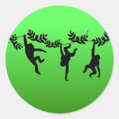 Affentruppe Runder Aufkleber (Vorderseite)