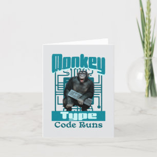 Affentyp, Code führt einen lustigen Vollstapelentw Feiertagskarte