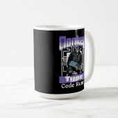 Affentyp, Code führt einen lustigen Vollstapelentw Kaffeetasse (VorderseiteRechts)