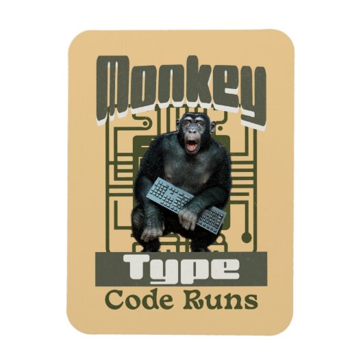 Affentyp, Code führt einen lustigen Vollstapelentw Magnet (Vertikal)