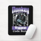 Affentyp, Code führt einen lustigen Vollstapelentw Mousepad (Mit Mouse)
