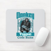 Affentyp, Code führt einen lustigen Vollstapelentw Mousepad (Mit Mouse)