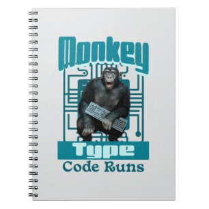 Affentyp, Code führt einen lustigen Vollstapelentw Notizblock