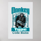 Affentyp, Code führt einen lustigen Vollstapelentw Poster (Vorne)