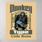 Affentyp, Code führt einen lustigen Vollstapelentw Poster (Vorne)