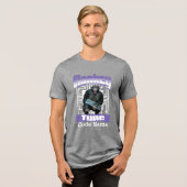 Affentyp, Code führt einen lustigen Vollstapelentw Tri-Blend Shirt (Vorderseite voll)