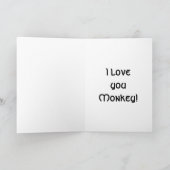 Affenvalentinenkarte Feiertagskarte (Innenseite)