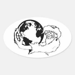 Affenvision Ovaler Aufkleber