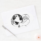 Affenvision Ovaler Aufkleber (Umschlag)