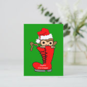 Affenweihnacht Feiertagspostkarte (Stehend Vorderseite)