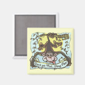 Affenwohnungen Poo von Mudge Studios Magnet (Vorderseite/Rückseite)