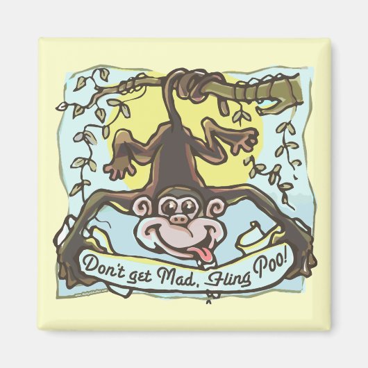 Affenwohnungen Poo von Mudge Studios Magnet (Vorne)
