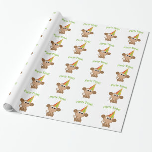 Affenzeit zum Feiern Geschenkpapier