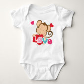 Affevalentine-Liebe-Bodysuit Baby Strampler (Vorderseite)