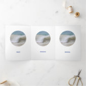 Affiable Blue Black and White Nebel Dreifach Gefaltete Karte (Innenseite)