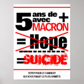 Affiche 5 ans de plus Macron Suicide poster (Vorne)