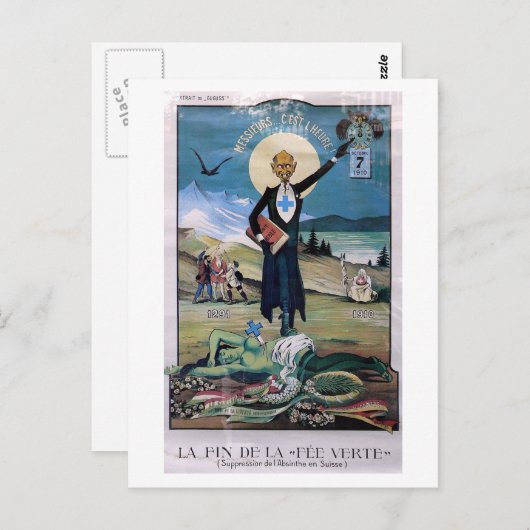 Affiche Absinthe Postkarte (Vorne/Hinten)