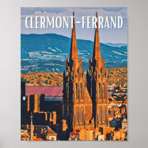 Affiche Clermont-Ferrand Photo Vintage Poster