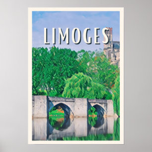 Affiche Limoges Photo Vintage Poster