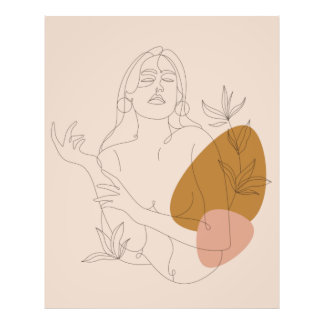 Affiche Line art minimaliste. Style Boho. Fotodruck