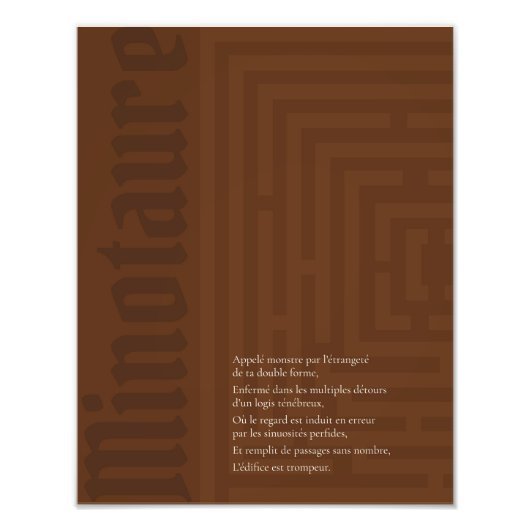 Affiche Minotaure Fotodruck (Vorne)