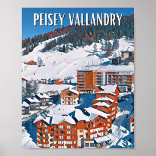 Affiche Peisey-Vallandry Station de ski Poster
