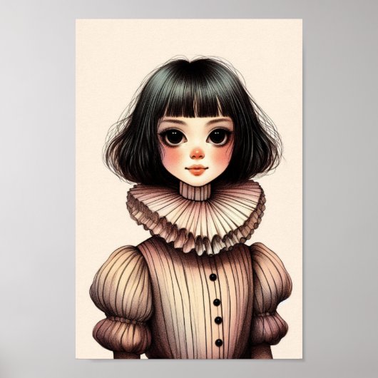 Affiche portrait de jeune fille poster (Vorne)