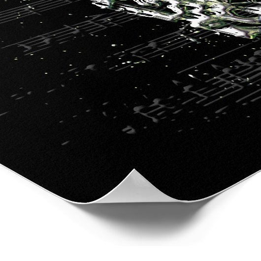 Affiche Saxophon noir Poster (Ecke)