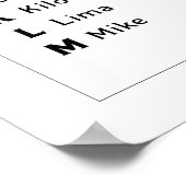 Affiche Vintag - Alphabet aéronautique Poster (Ecke)