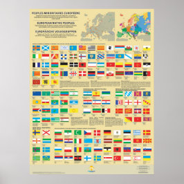 Affiches des drapeaux des peuples d'Europe Poster