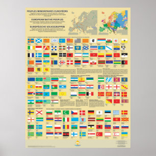 Affiches des drapeaux des peuples d'Europe Poster
