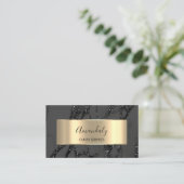 Affiliate Marketing Consulting Gold Black Marble Visitenkarte (Stehend Vorderseite)