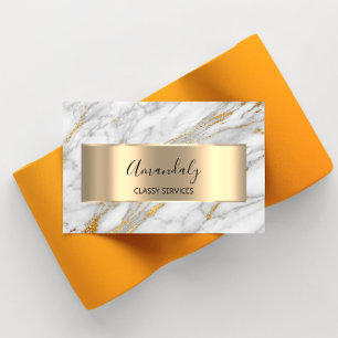 Affiliate Marketing Consulting Gold Gray Marble Visitenkarte